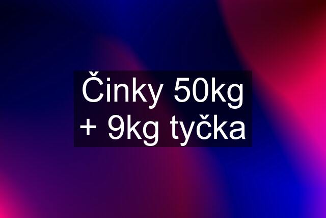 Činky 50kg + 9kg tyčka