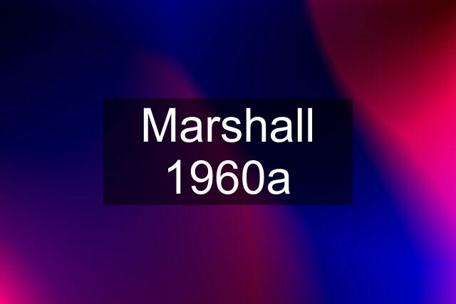 Marshall 1960a