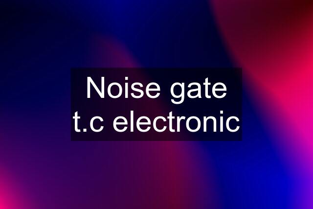 Noise gate t.c electronic