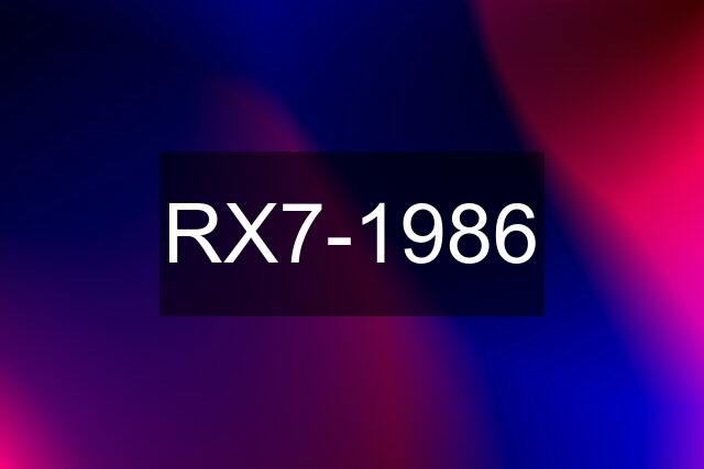 RX7-1986