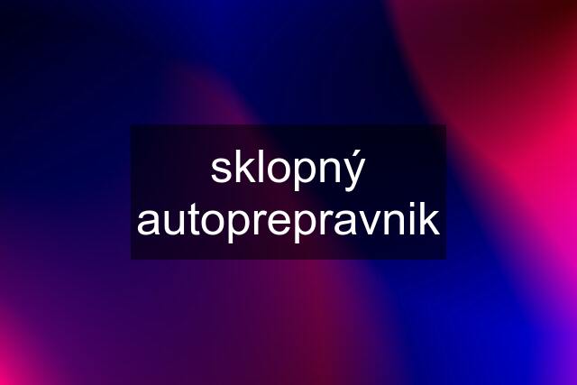 sklopný autoprepravnik