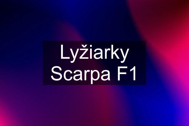 Lyžiarky Scarpa F1