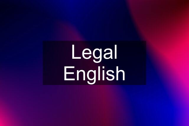 Legal English