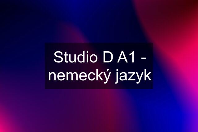 Studio D A1 - nemecký jazyk