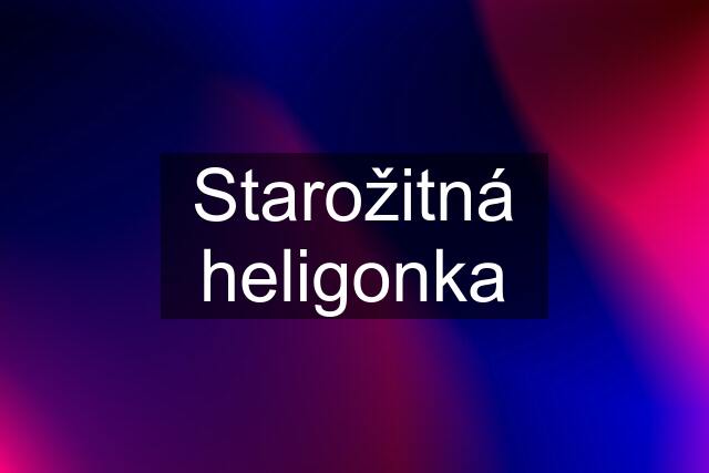 Starožitná heligonka