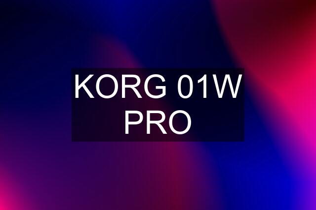 KORG 01W PRO