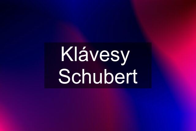 Klávesy  Schubert