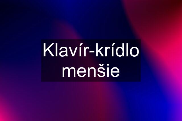 Klavír-krídlo menšie