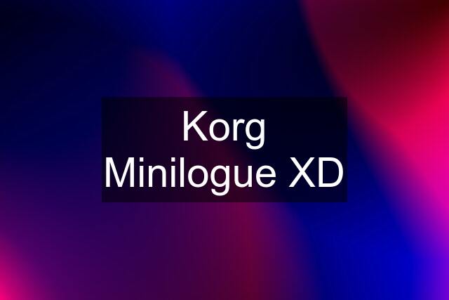 Korg Minilogue XD