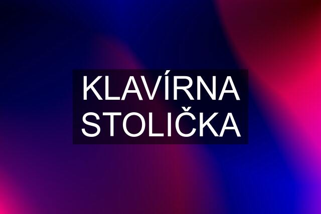 KLAVÍRNA STOLIČKA