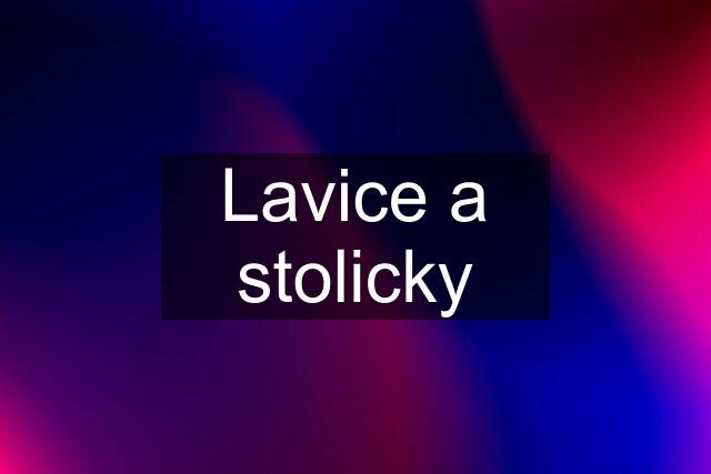 Lavice a stolicky