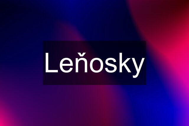 Leňosky