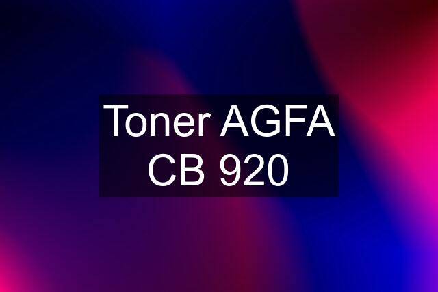 Toner AGFA CB 920