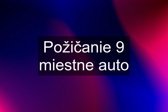 Požičanie 9 miestne auto