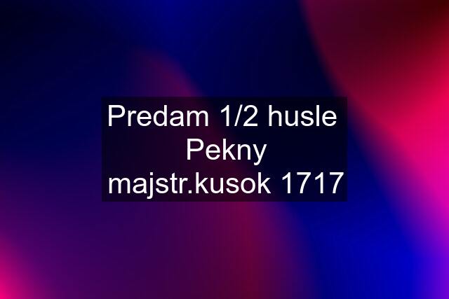 Predam 1/2 husle  Pekny majstr.kusok 1717