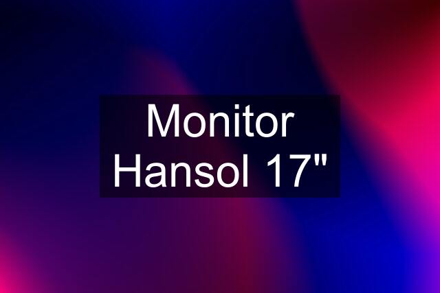 Monitor Hansol 17"