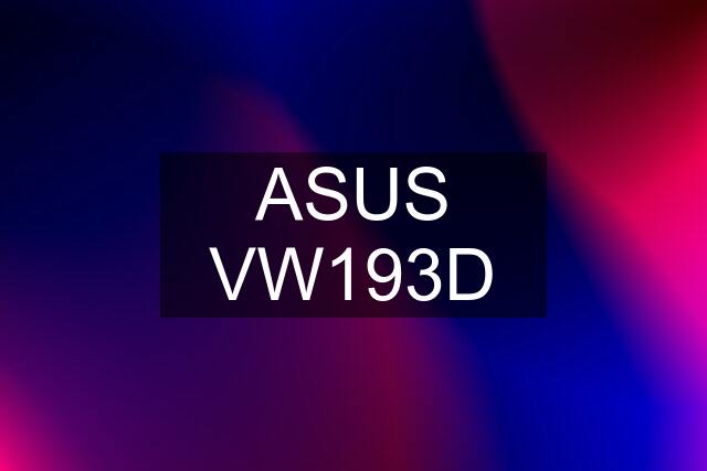 ASUS VW193D