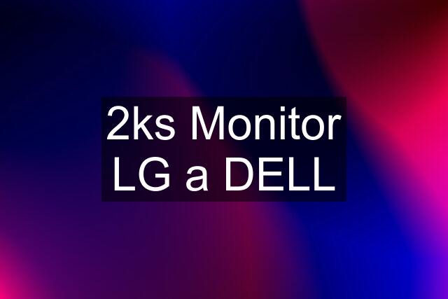 2ks Monitor LG a DELL