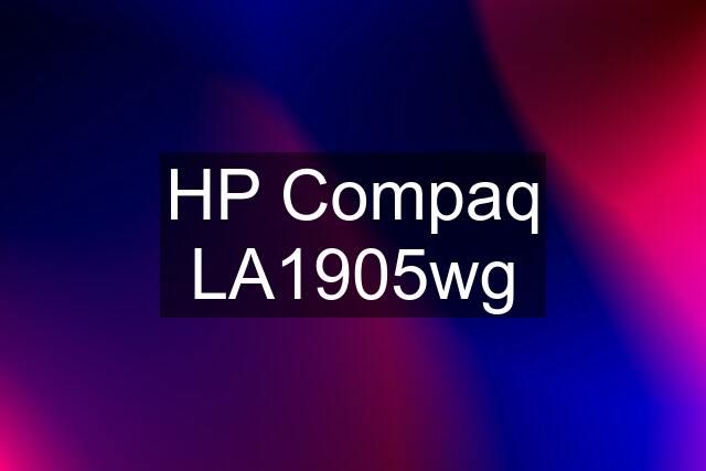 HP Compaq LA1905wg