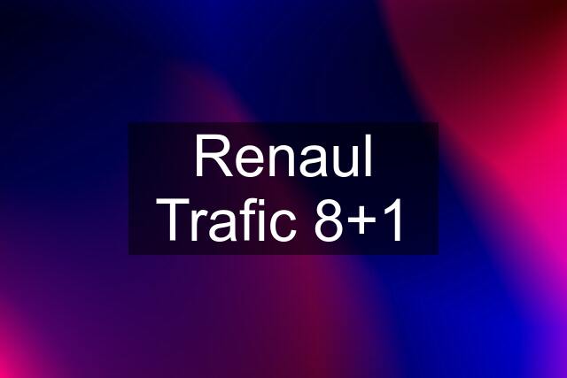 Renaul Trafic 8+1