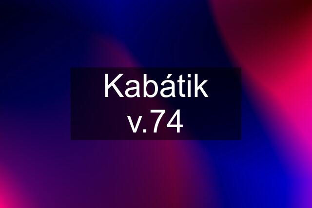 Kabátik v.74