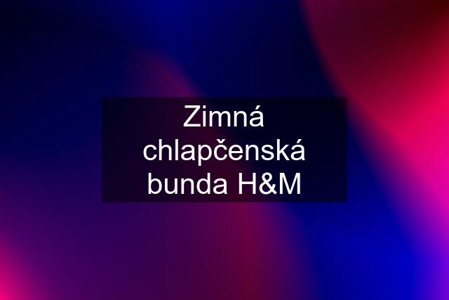 Zimná chlapčenská bunda H&M