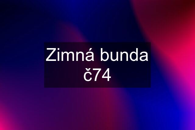 Zimná bunda č74