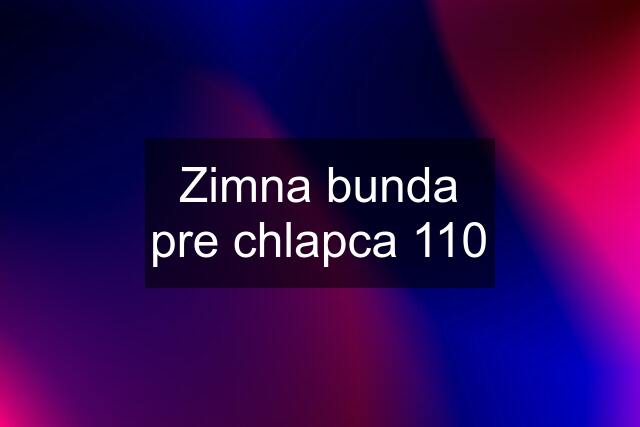 Zimna bunda pre chlapca 110