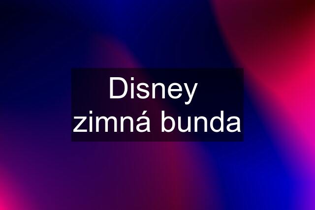 Disney  zimná bunda