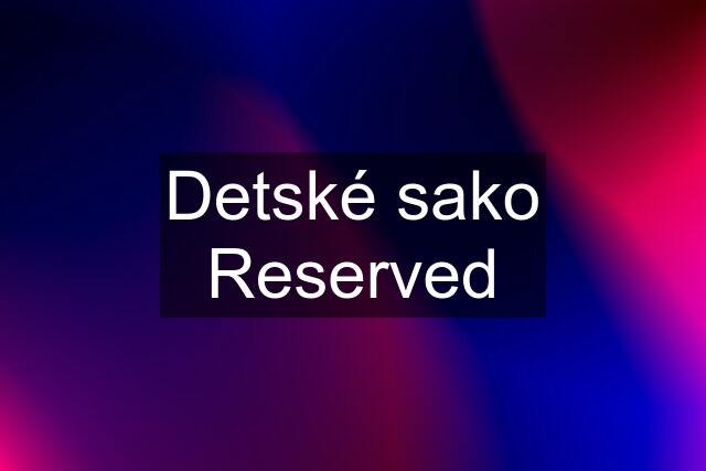 Detské sako Reserved