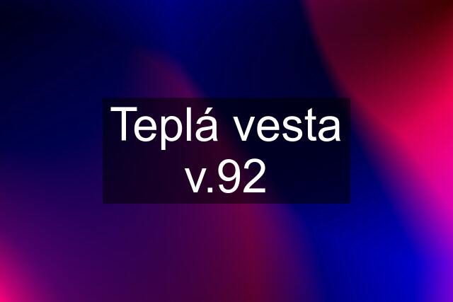 Teplá vesta v.92