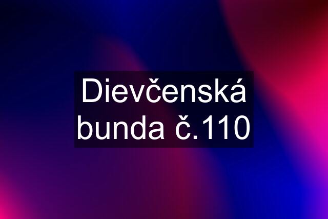 Dievčenská bunda č.110