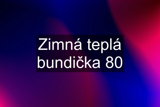 Zimná teplá bundička 80