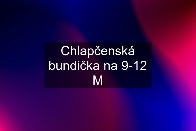 Chlapčenská bundička na 9-12 M