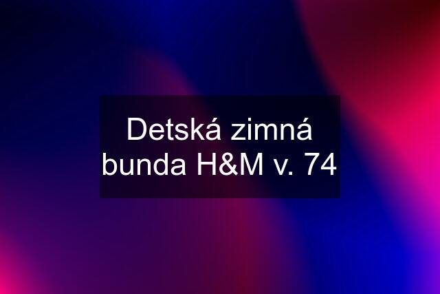 Detská zimná bunda H&M v. 74