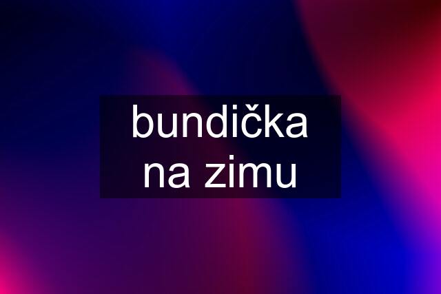 bundička na zimu