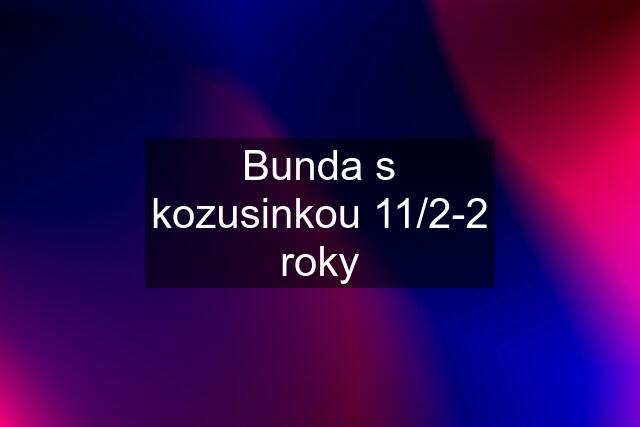 Bunda s kozusinkou 11/2-2 roky