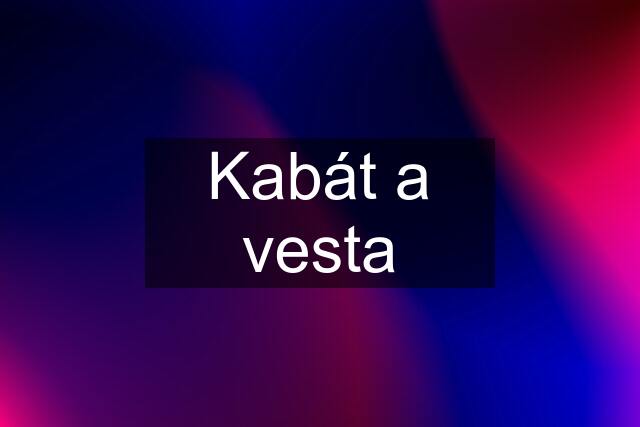 Kabát a vesta