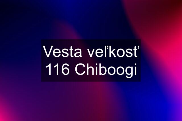 Vesta veľkosť 116 Chiboogi