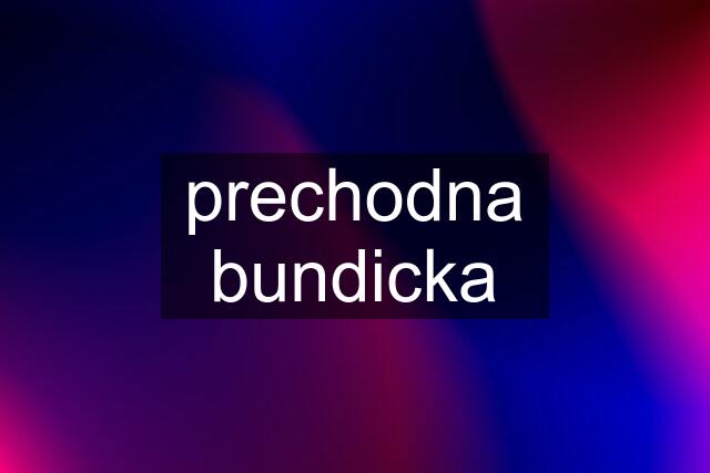 prechodna bundicka