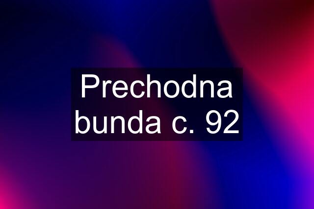 Prechodna bunda c. 92