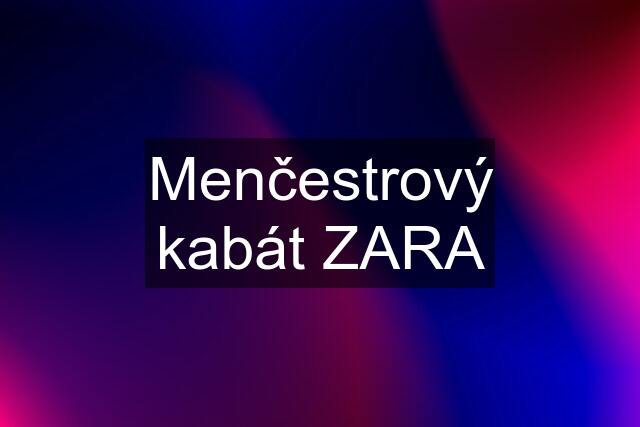 Menčestrový kabát ZARA