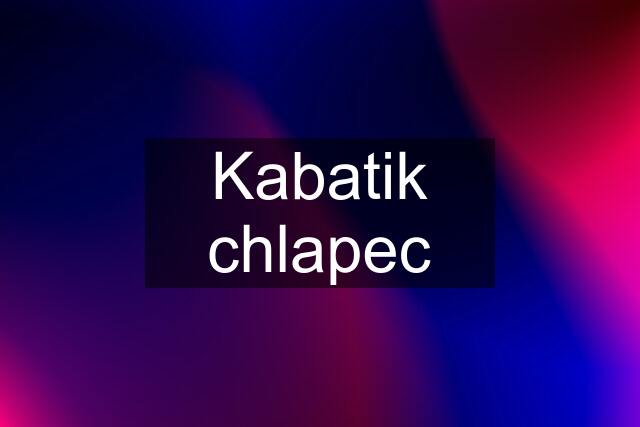 Kabatik chlapec