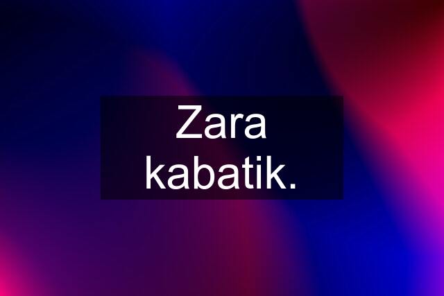 Zara kabatik.