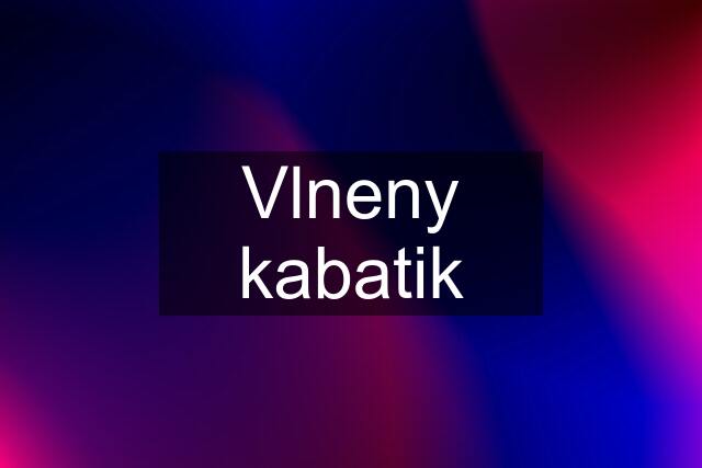 Vlneny kabatik