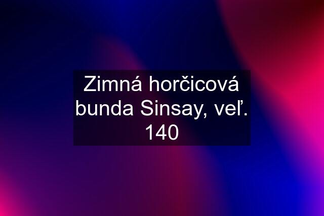 Zimná horčicová bunda Sinsay, veľ. 140