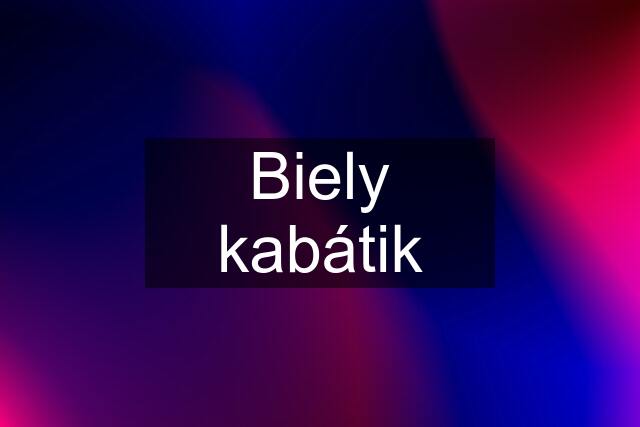 Biely kabátik