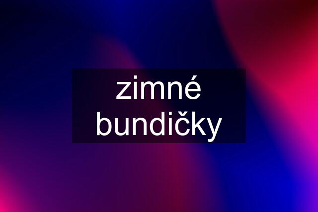 zimné bundičky