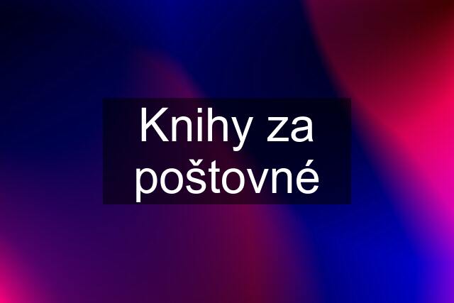 Knihy za poštovné