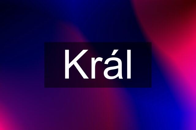 Král